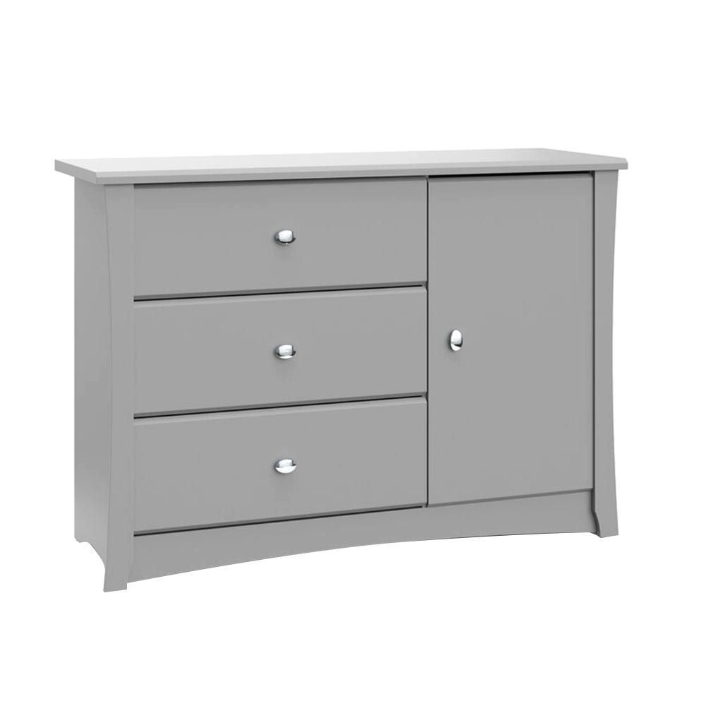 Storkcraft 3-Drawer Crescent Pebble Gray Combo Dresser 03663-31F - The ... with regard to Caring for Your Pebble Gray Storkcraft Crescent Dresser Maintenance Tips