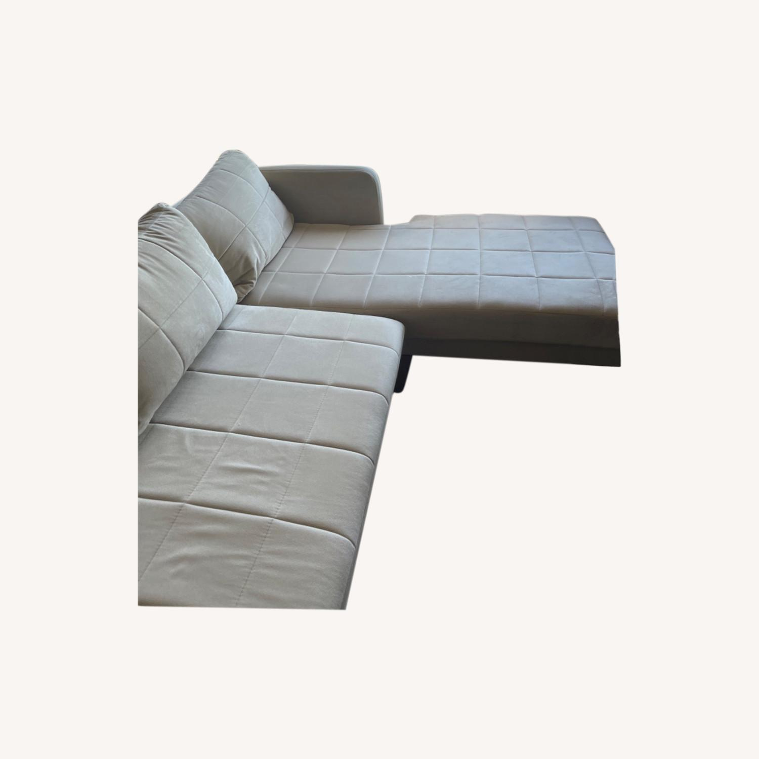 Tan L-Shaped Chelsea Sectional - Aptdeco inside