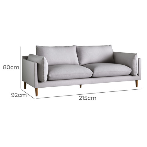 Terry 3 Seater Upholstered Sofa | Temple & Webster within Unveiling the Noxon 3-Seater Sofa Its Charms and How to Style It