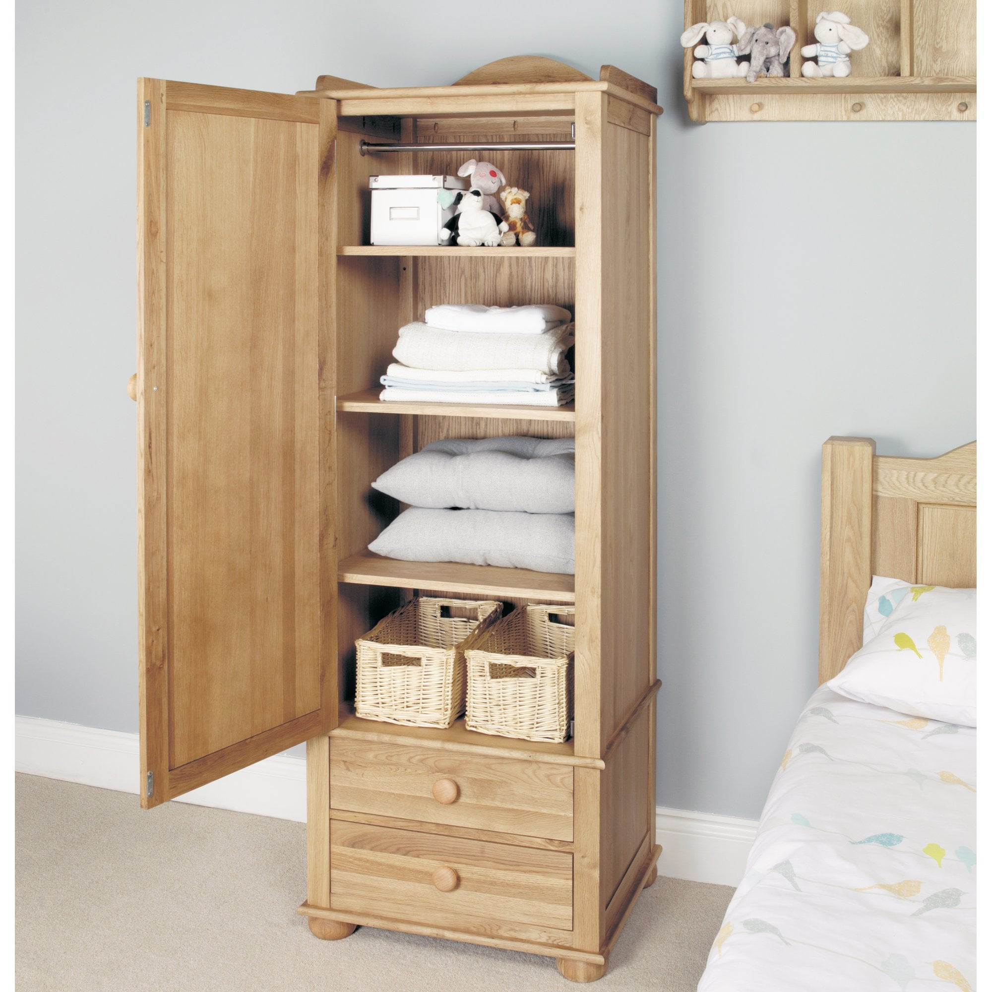 The 15 Best Collection Of Single Oak Wardrobes With Drawers within