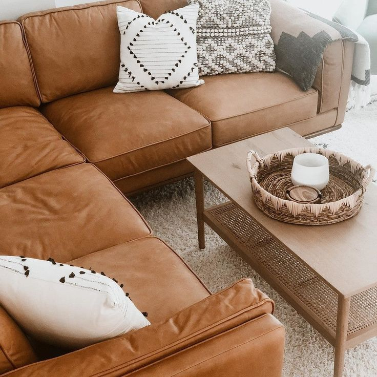 Timber Charme Tan Corner Sectional | Article | Leather Sectional Living ... within Maximizing Comfort and Style with Your Tan L-Shaped Sectional