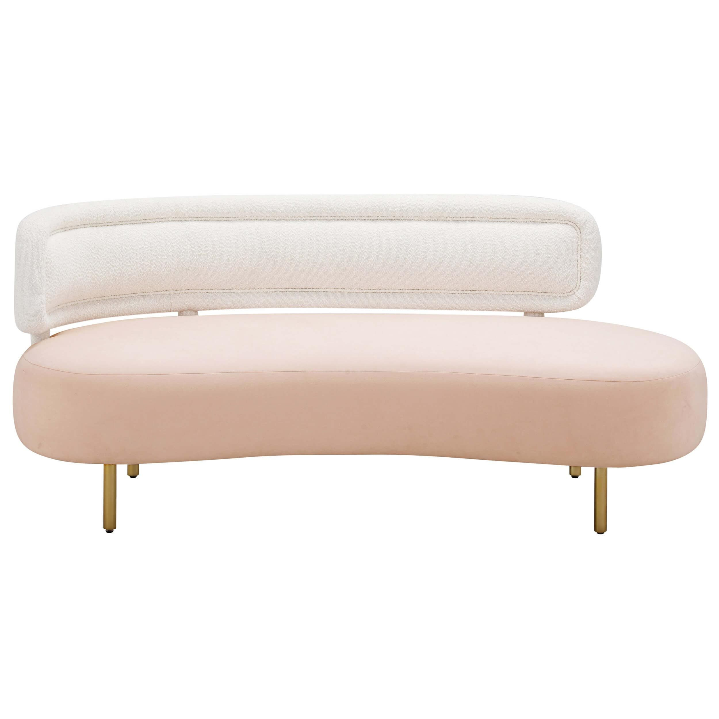 Tischa Sofa, Cream/Blush In 2024 | Sofa Furniture, Sofa, Velvet Sofa in