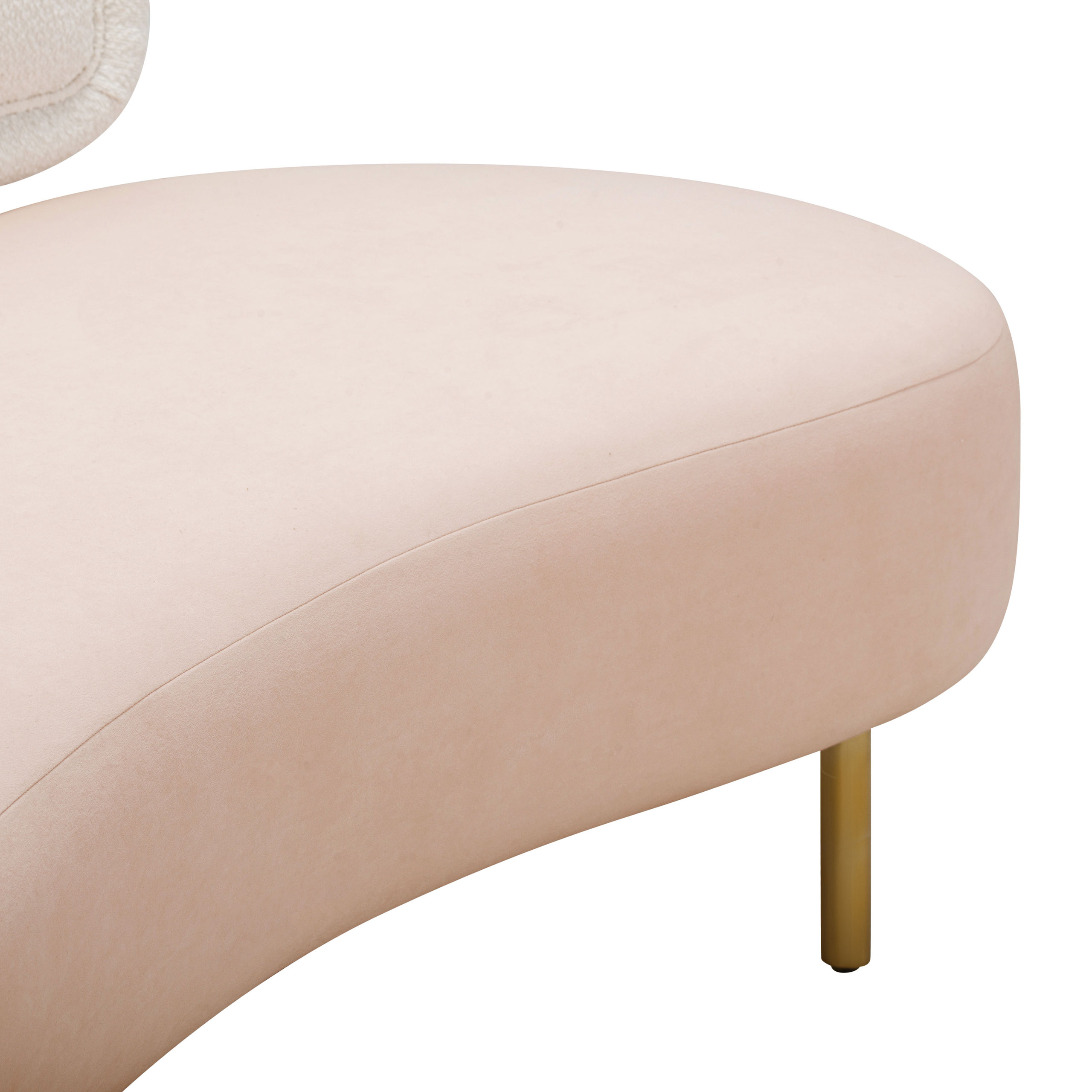 Tischa Velvet Sofa - Contemporary - Sofas - By Tov Furniture | Houzz for Designing with the Tischa Velvet Sofa Cream Blush Effortless Elegance