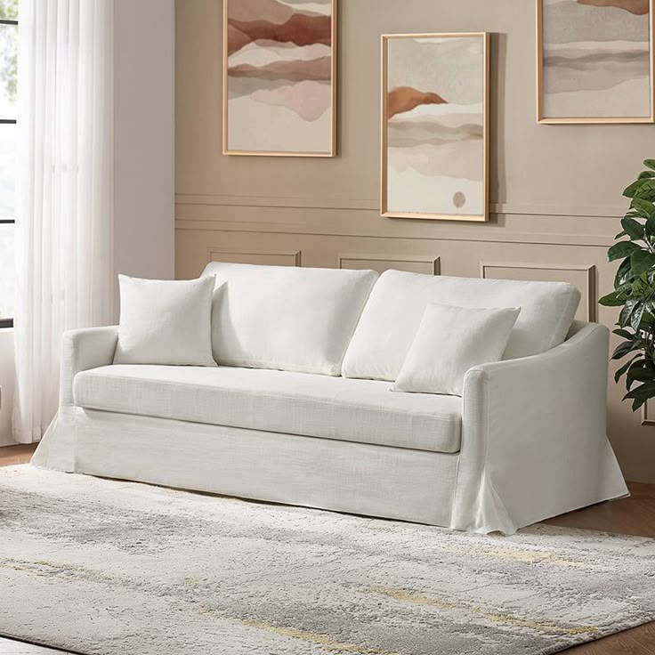 Torsten Modern Comfortable Sofa - Hulala Home | White Slipcover Sofa ... with