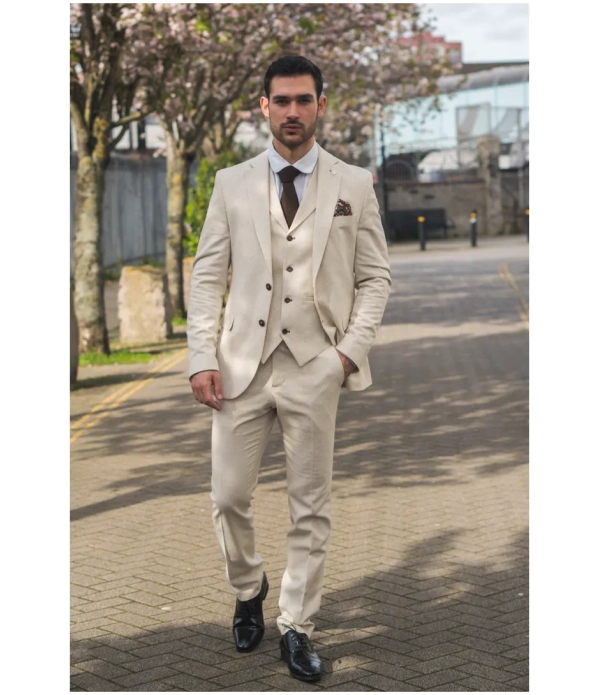 Tp-21 Men's Beige 3-Piece Linen Summer Wedding Suit: Buy Online - Happy ... with Understanding the Quality and Craftsmanship of the Haven Beige 3-Piece Set