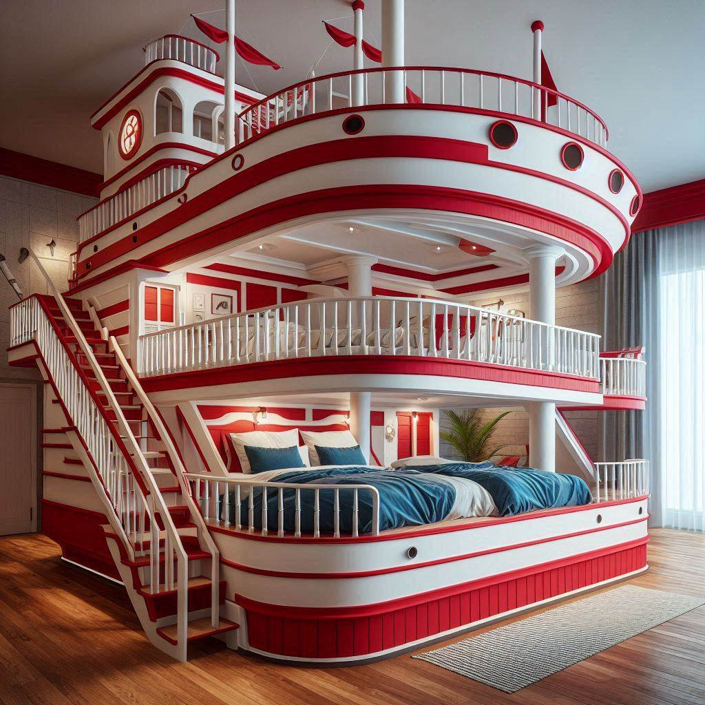 Transform Your Child's Room With A Boat Shaped Bunk Bed: Adventure And ... with From Bunk Bed to Adventure Hub Making Summer Camp Memorable