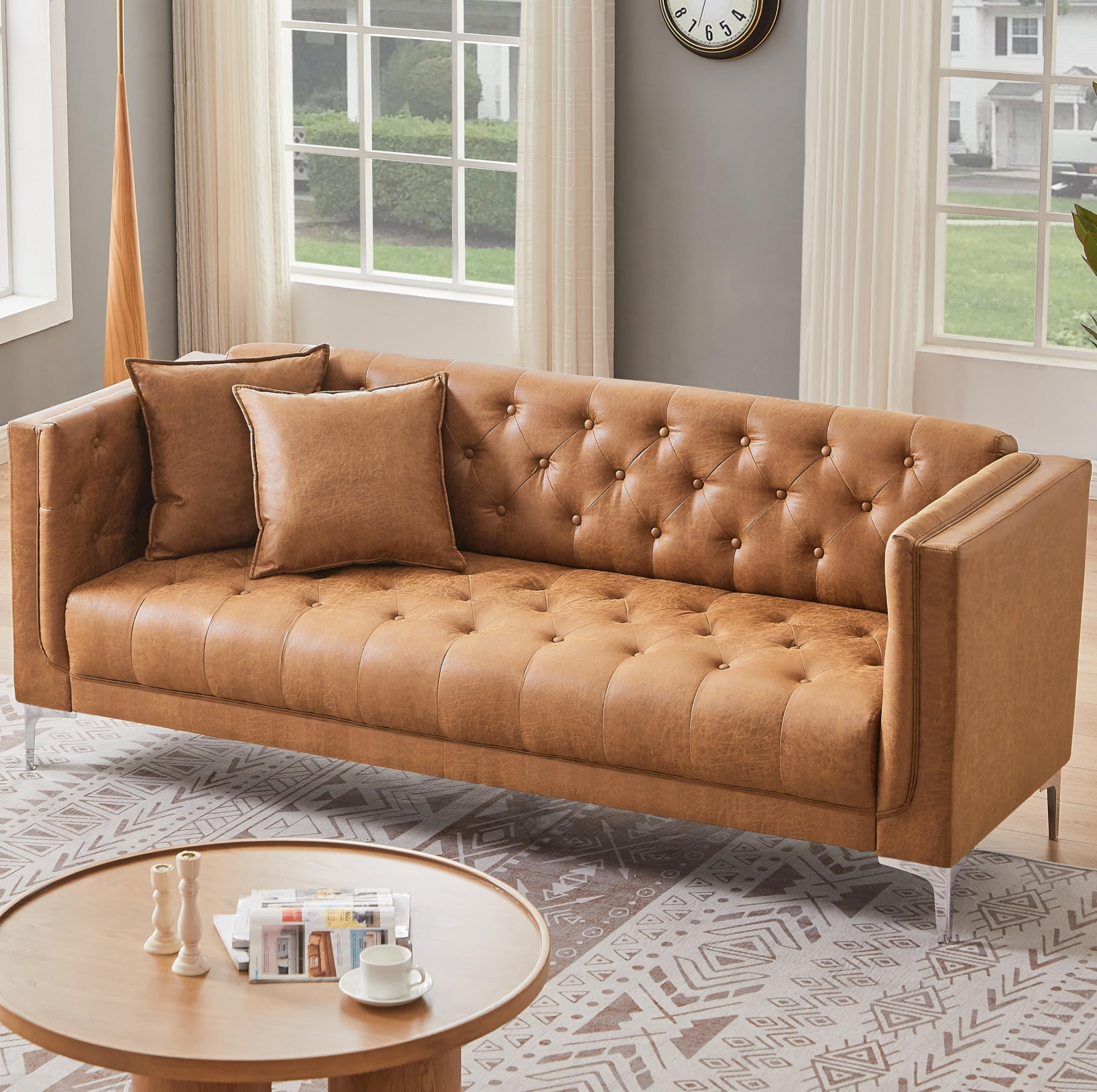 Tufted Leather Sofa regarding
