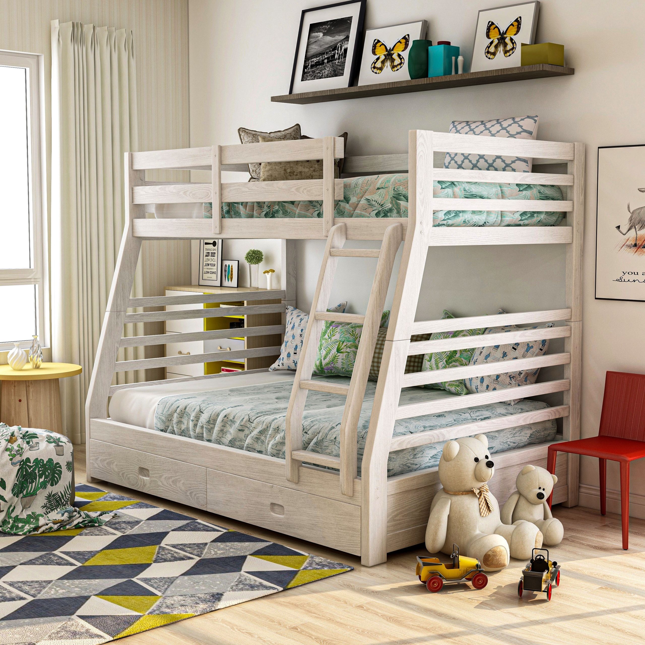Twin Bunk Bed Sets Online pertaining to Expert Tips for Styling and Organizing Around an Edah Twin/Twin Bunk Bed