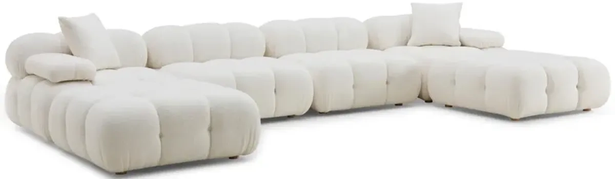 U Shaped Sectional | Furniture.com for Creating Cozy Spaces The Art of Styling Your Calliope Cream U-Sectional