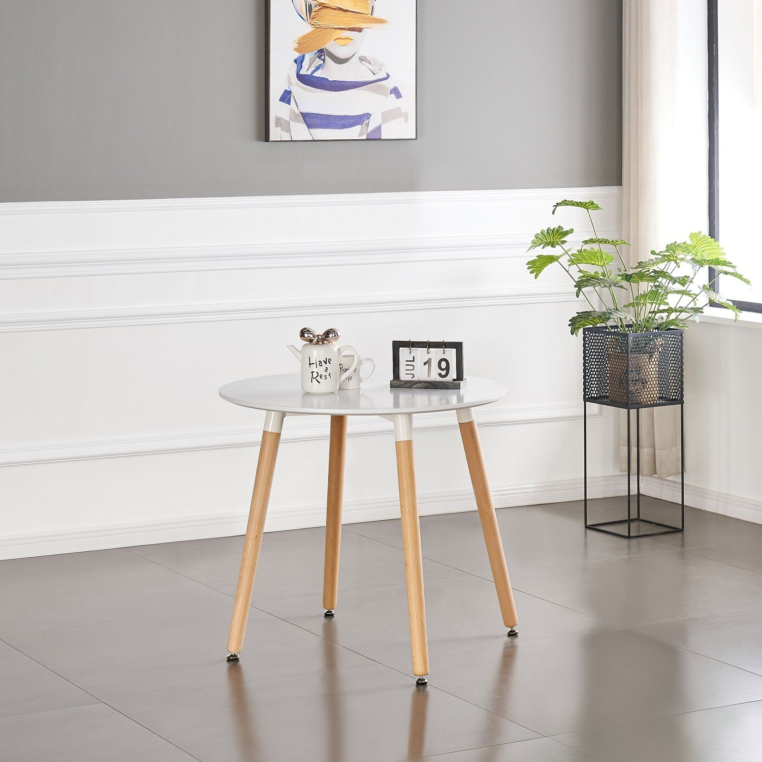 Wholesale Home Dining Room Furniture Modern White Mdf Round Beech Wood ... with regard to Crafting Your Ideal Dining Space with a Brown Mdf Beech Oak Table
