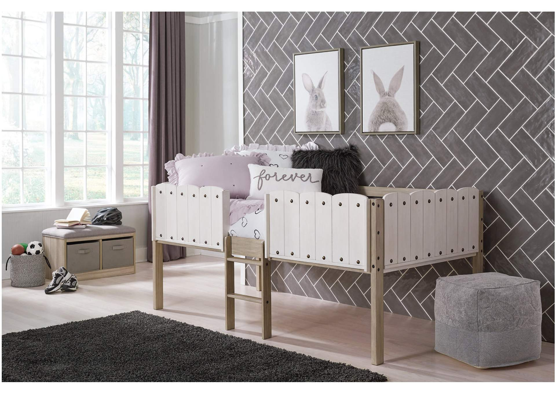 Wrenalyn Twin Loft Bed Frame inside