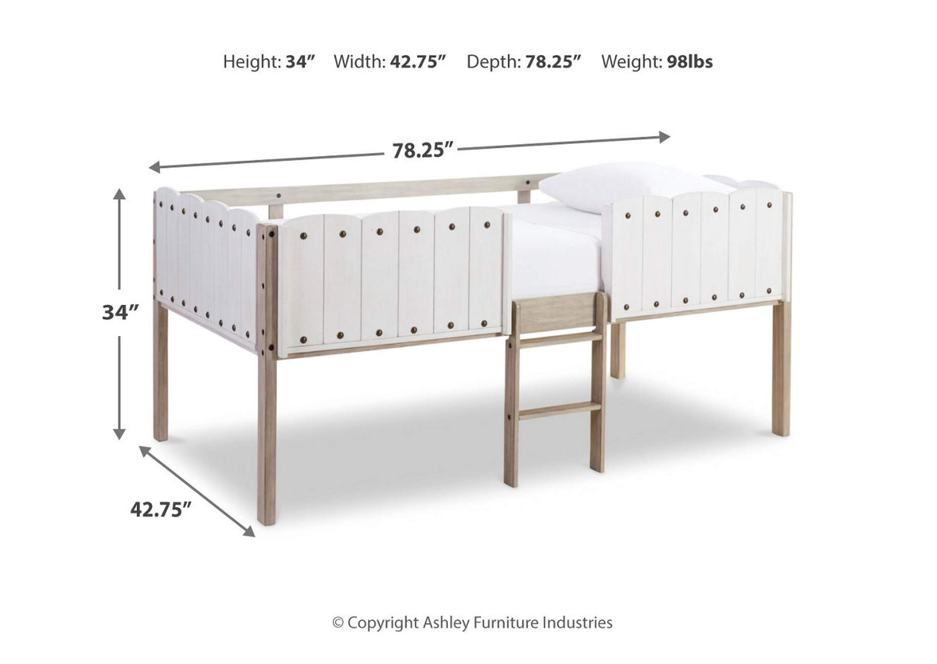 Wrenalyn Twin Loft Bed Frame pertaining to