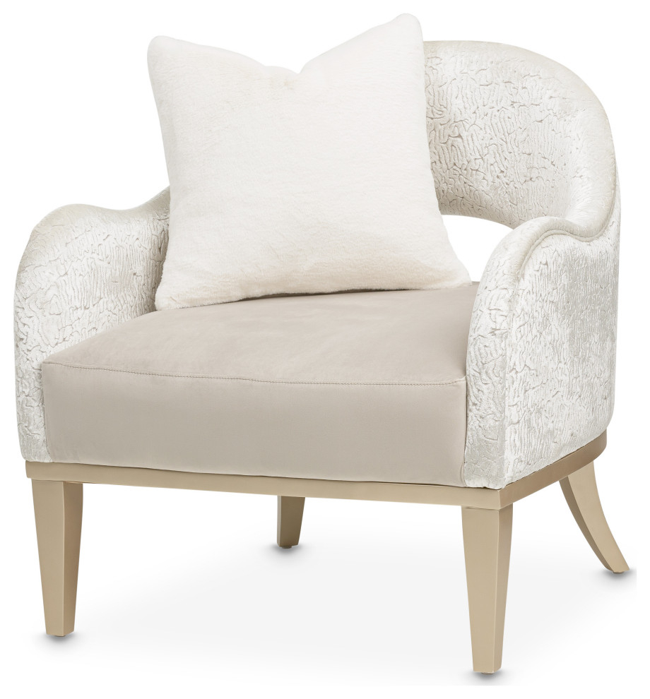 Yvette Accent Chair - Porcini/Champagne - Contemporary - Armchairs And ... in Discovering the Luxurious Charm of the Yvette Sofa in Porcini/Champagne