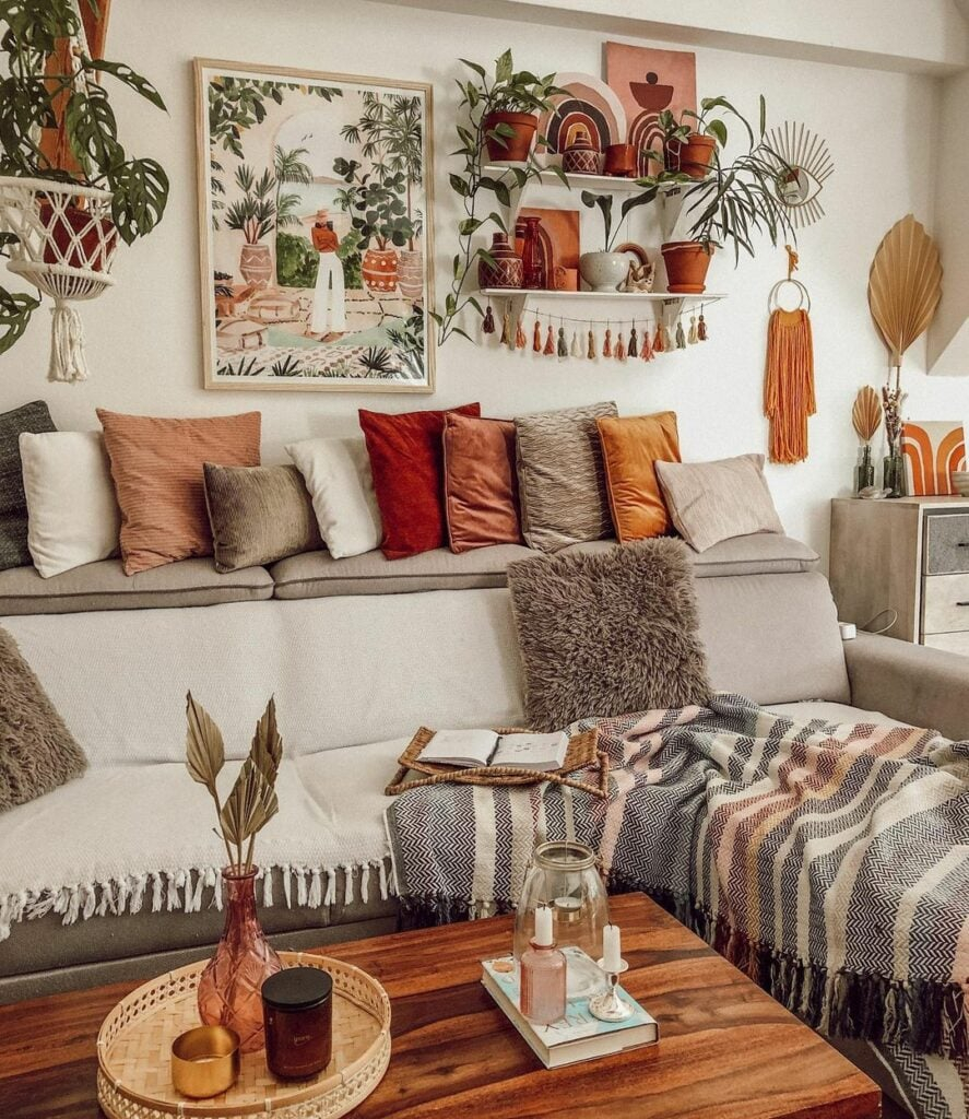 20 Best Boho Living Room Ideas For 2024 | Displate Blog inside Boho Chic Patterned Sofa For Living Room