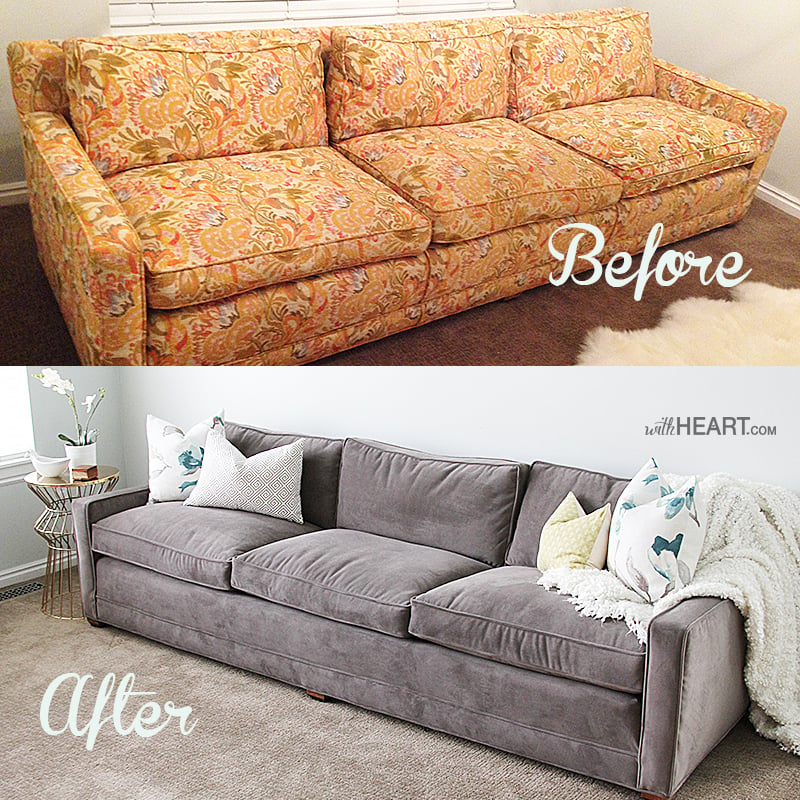 28 Ways To Bring New Life To An Old Sofa | Remodelaholic with How To Extend The Life Of Your Sofa