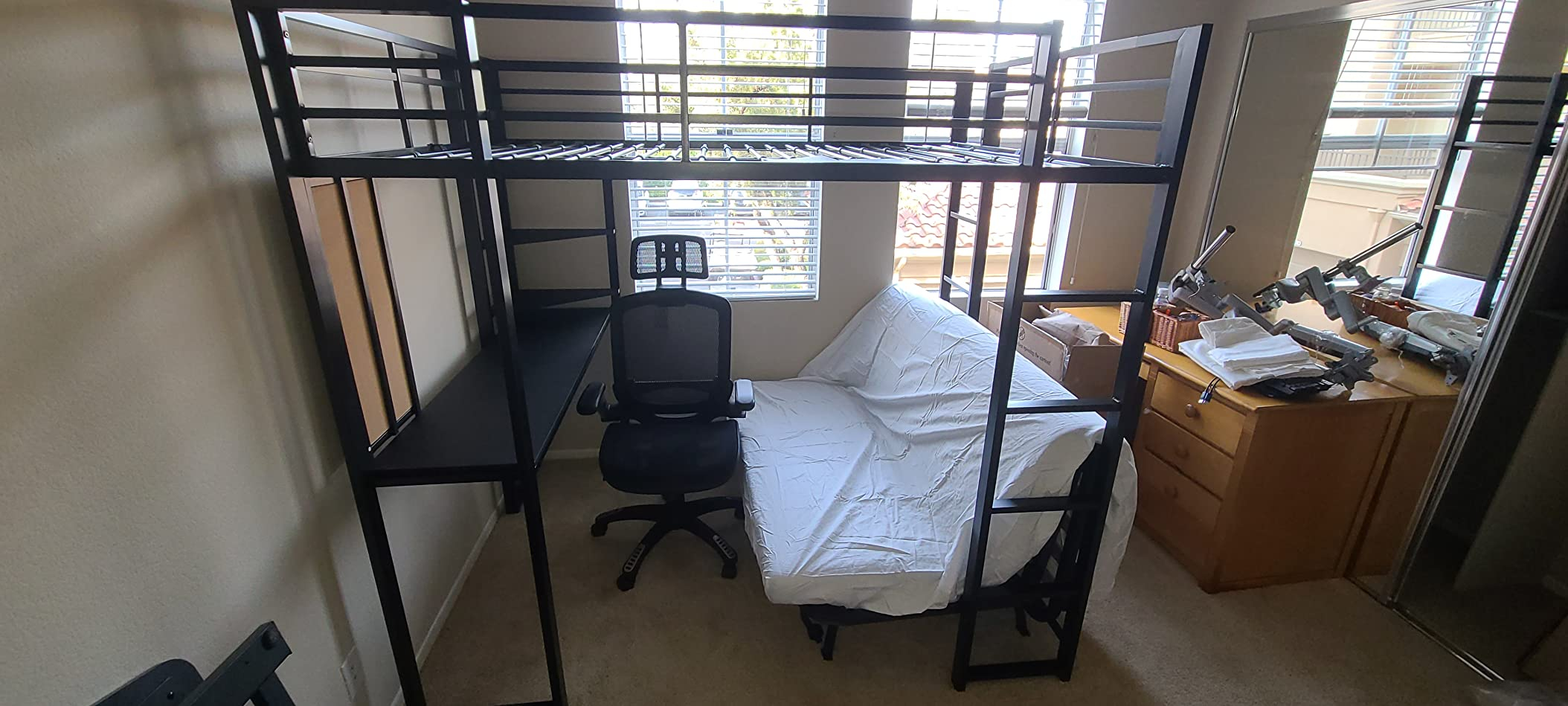 $46/Mo - Finance Dhp Abode Full Size Metal Loft Bed, Black | Buy Now ... with regard to Dhp Abode Full Size Loft Bed In Black