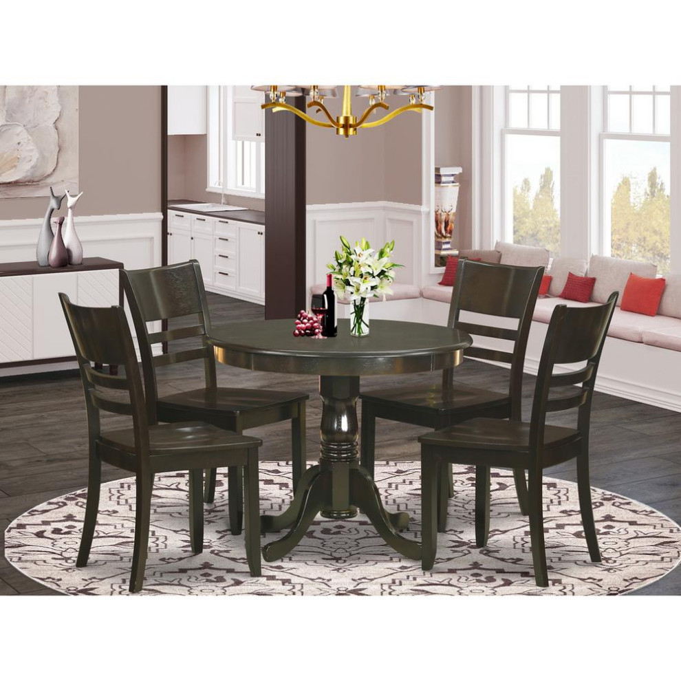 5-Piece Kitchen Table Set, Dining Nook And 4 Dining Chairs ... pertaining to Hlan5-Cap-C 5-Piece Kitchen Table Set-Dining Table And 4 Dinette Chairs