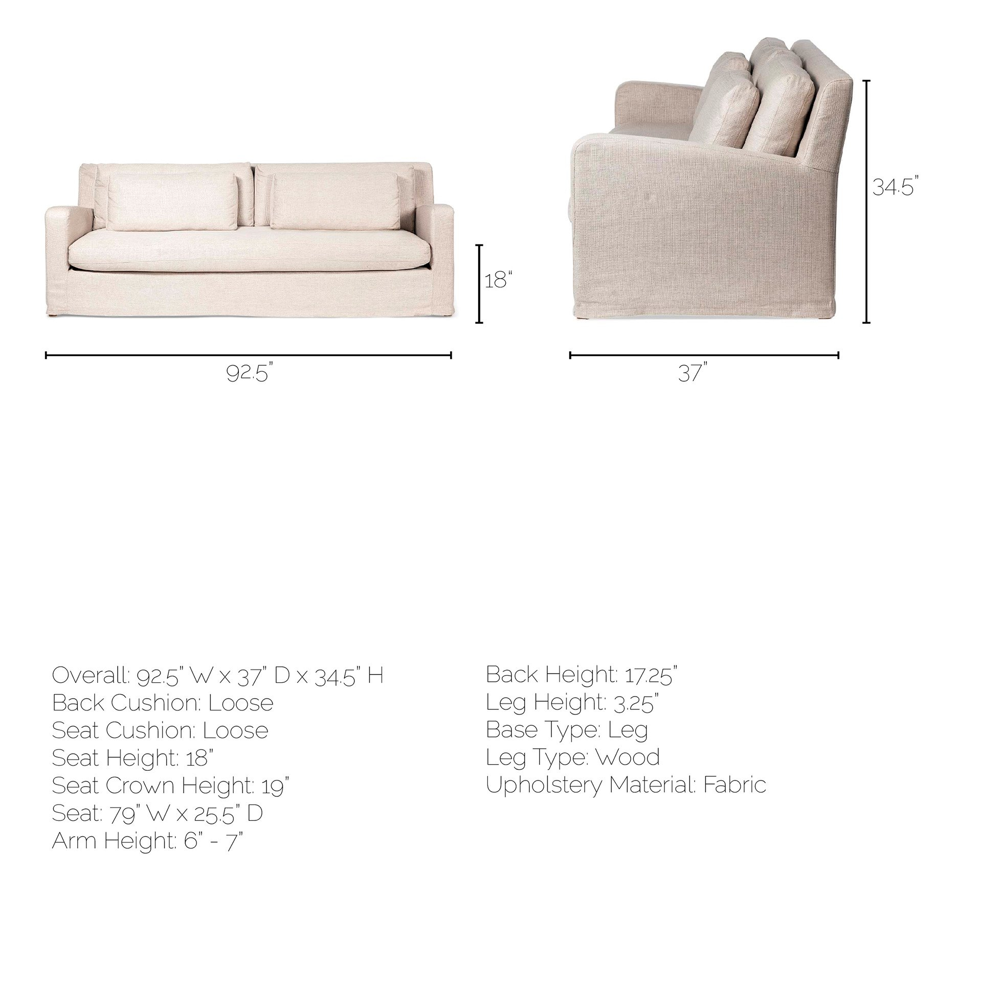 68702 - Denly Ii 92.5 X 38.25 X 34.5 Beige Slipcover Three Seater Sofa for Ensuring Longevity Caring for Your Denly II Slipcover Sofa