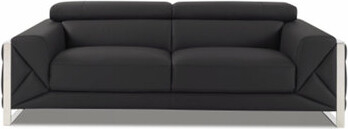 Abrahams Top Grain Italian Leather Sofa With Stainless Steel Legs ... pertaining to Insider Insights on Caring for Your Mia Top Grain Italian Leather Sofa