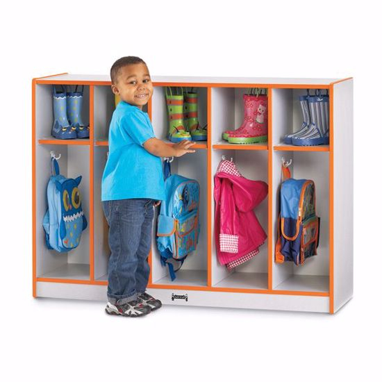 Academy Furniture. Rainbow Accents® Toddler 5 Section Coat Locker - Blue in The Durable and Delightful Rainbow Accents 5 Section Locker in Blue Explained