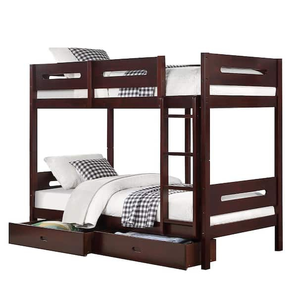Acme Furniture Nissa Espresso Finish Twin Adjustable Bunk Bed Bd01911 ... throughout Acme Nissa Bunk Bed, Twin/Twin, Espresso Finish