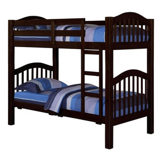 Acme Heartland Twin Over Twin Wooden Bunk Bed In Espresso - Transitional - Bunk Beds - By ... with regard to Acme Nissa Transitional Wooden Frame Twin Over Twin Bunk Bed In Espresso