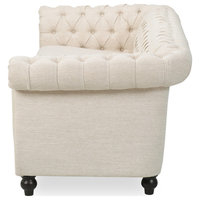 Adetokunbo Tufted Chesterfield Fabric 3 Seater Sofa - Traditional ... inside Understanding the Timeless Appeal of Chesterfield Sofas The Adetokunbo Edition