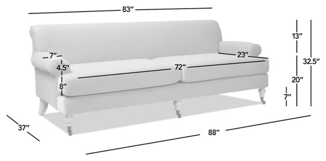 Alana Lawson Modern Farmhouse Tight Back Sofa - Traditional - Sofas ... for Alana Lawson Modern Farmhouse Tight Back Sofa, Fawn Brown Performance Velvet