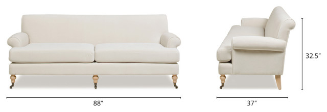 Alana Lawson Modern Farmhouse Tight Back Sofa - Traditional - Sofas ... intended for Alana Lawson Modern Farmhouse Tight Back Sofa, Fawn Brown Performance Velvet