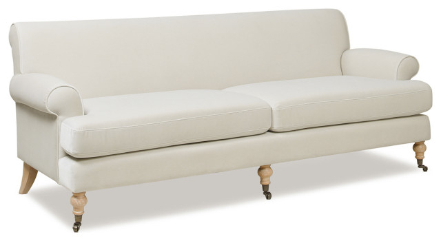 Alana Lawson Modern Farmhouse Tight Back Sofa - Traditional - Sofas ... pertaining to Alana Lawson Modern Farmhouse Tight Back Sofa, Fawn Brown Performance Velvet