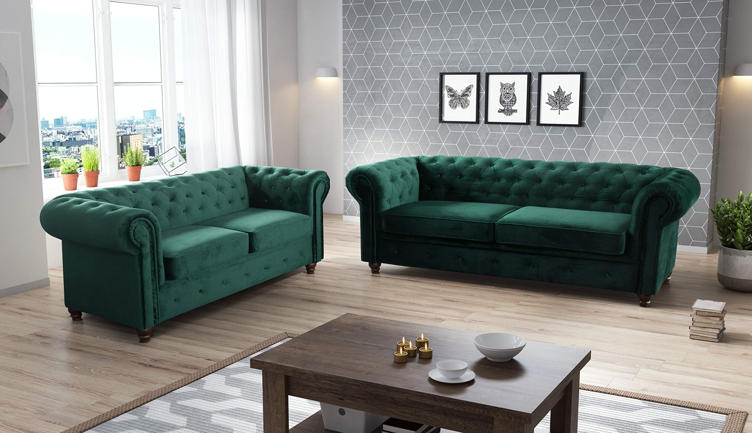 Amazing Sofas Many Colours Chesterfield Sofa Roma Infinity Velvet ... intended for Roma Sofa In Green Velvet Fabric
