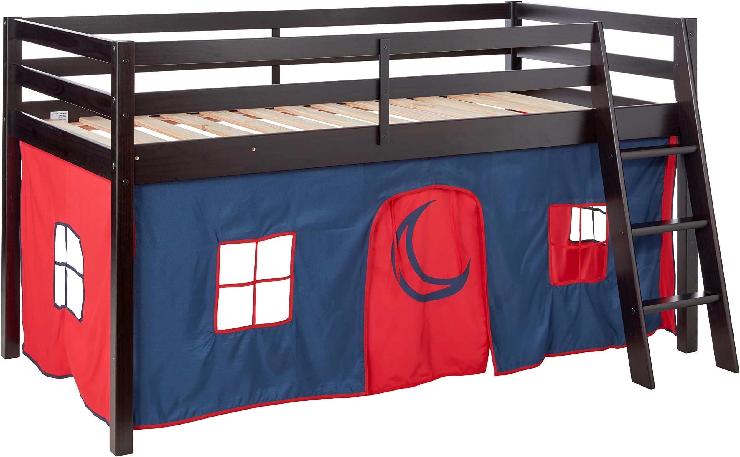 Amazon.com: Alaterre Furniture, Pine Wood, Roxy Twin Junior Loft Bed ... inside Exploring the Benefits of Choosing Espresso Finish for Junior Loft Beds