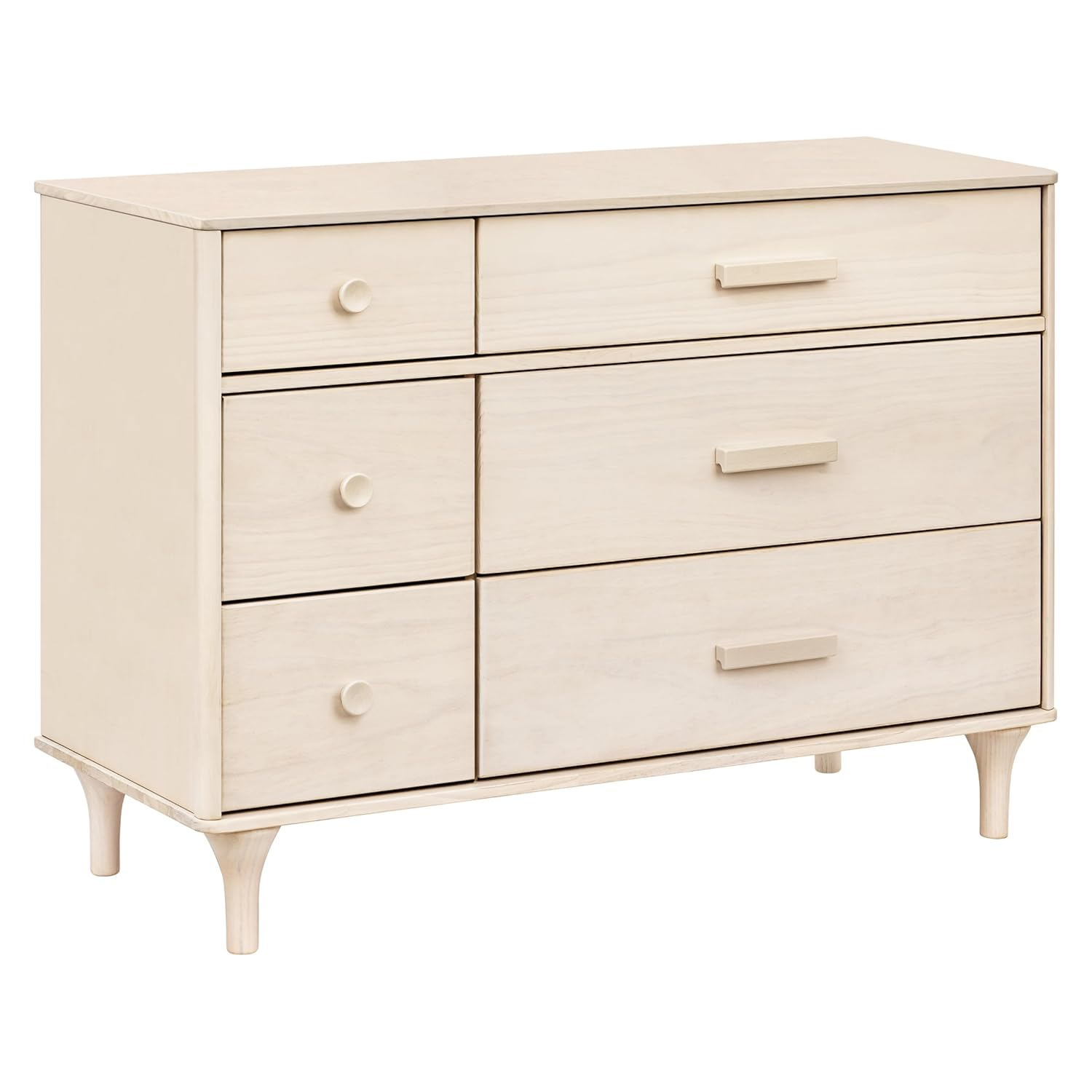 Amazon.com: Babyletto Lolly 6-Drawer Assembled Double Dresser In Washed Natural, Greenguard Gold ... with regard to Design Perspectives The Lolly Dresser in Black Washed Natural