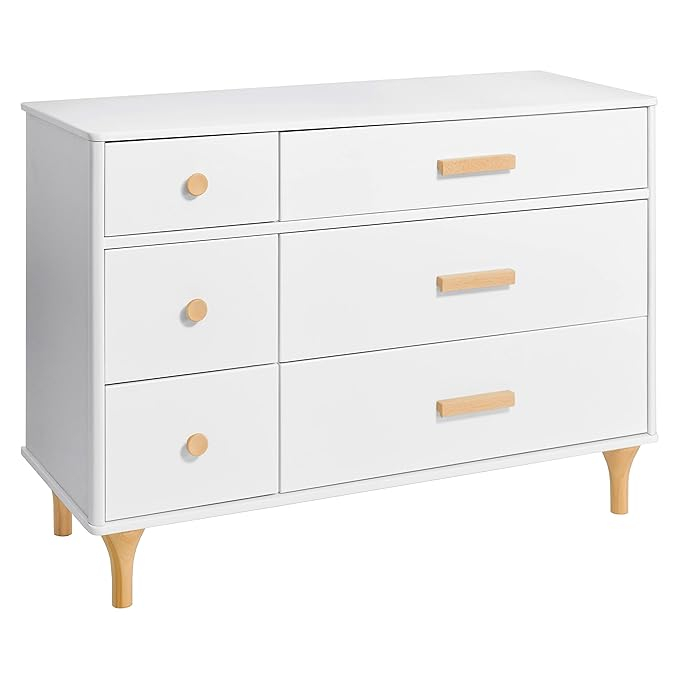 Amazon.com: Babyletto Lolly 6-Drawer Assembled Double Dresser In White ... regarding Lolly 6-Drawer Assembled Double Dresser, White Natural