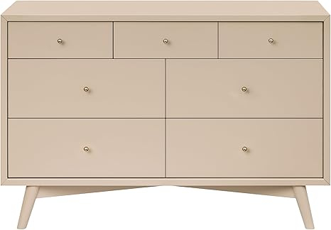 Amazon.com: Babyletto Palma 7-Drawer Assembled Double Dresser In Taupe ... with Palma 7-Drawer Assembled Double Dresser, Taupe