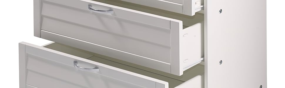 Amazon.com: Donco Kids Louver Low Loft 3 Drawer Chest White (790-Bw ... for Louver Low Loft 3 Drawer Chest White