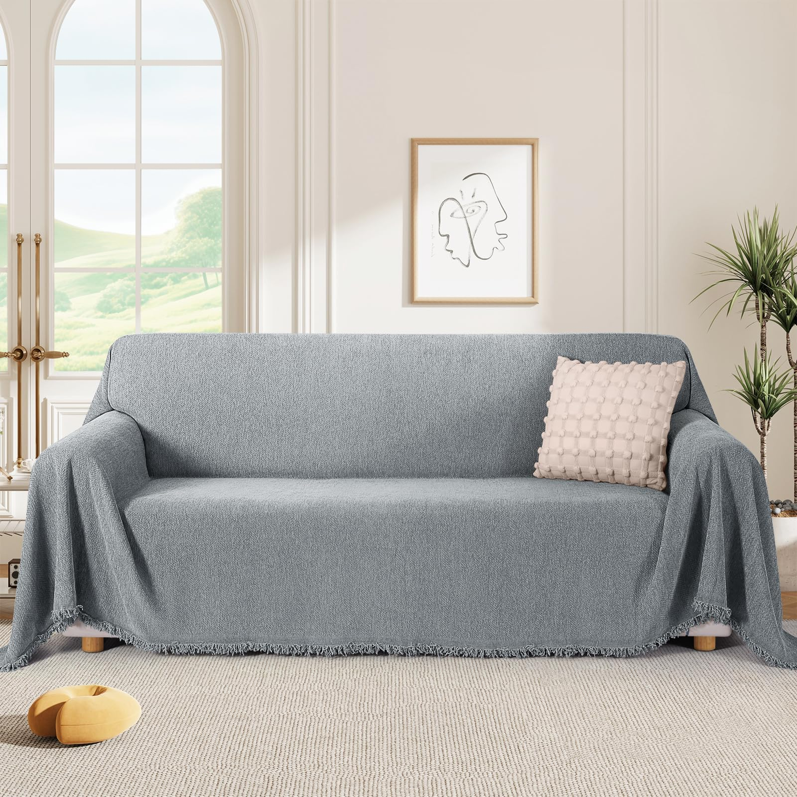 Amazon.com: Kincam Couch Cover, Washable Sofa Cover Jacquard Woven ... inside Washable Removable Sofa Covers For Kids