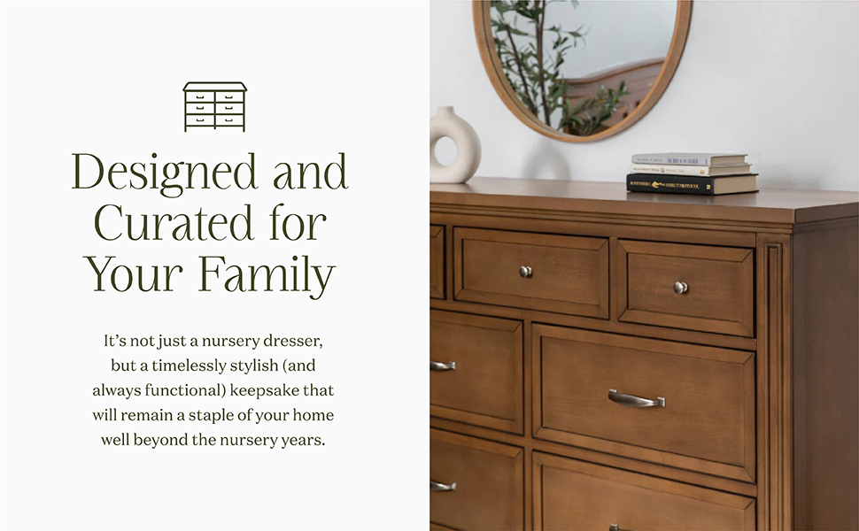Amazon.com : Namesake Darlington 6-Drawer Assembled Dresser In Warm ... regarding Darlington 6-Drawer Assembled Dresser
