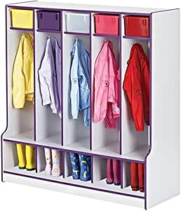 Amazon.com: Offex School Kids Belonging Storage 5 Section Coat Locker ... pertaining to Inside a Toddler's World Understanding the Appeal of 5 Section Coat Lockers