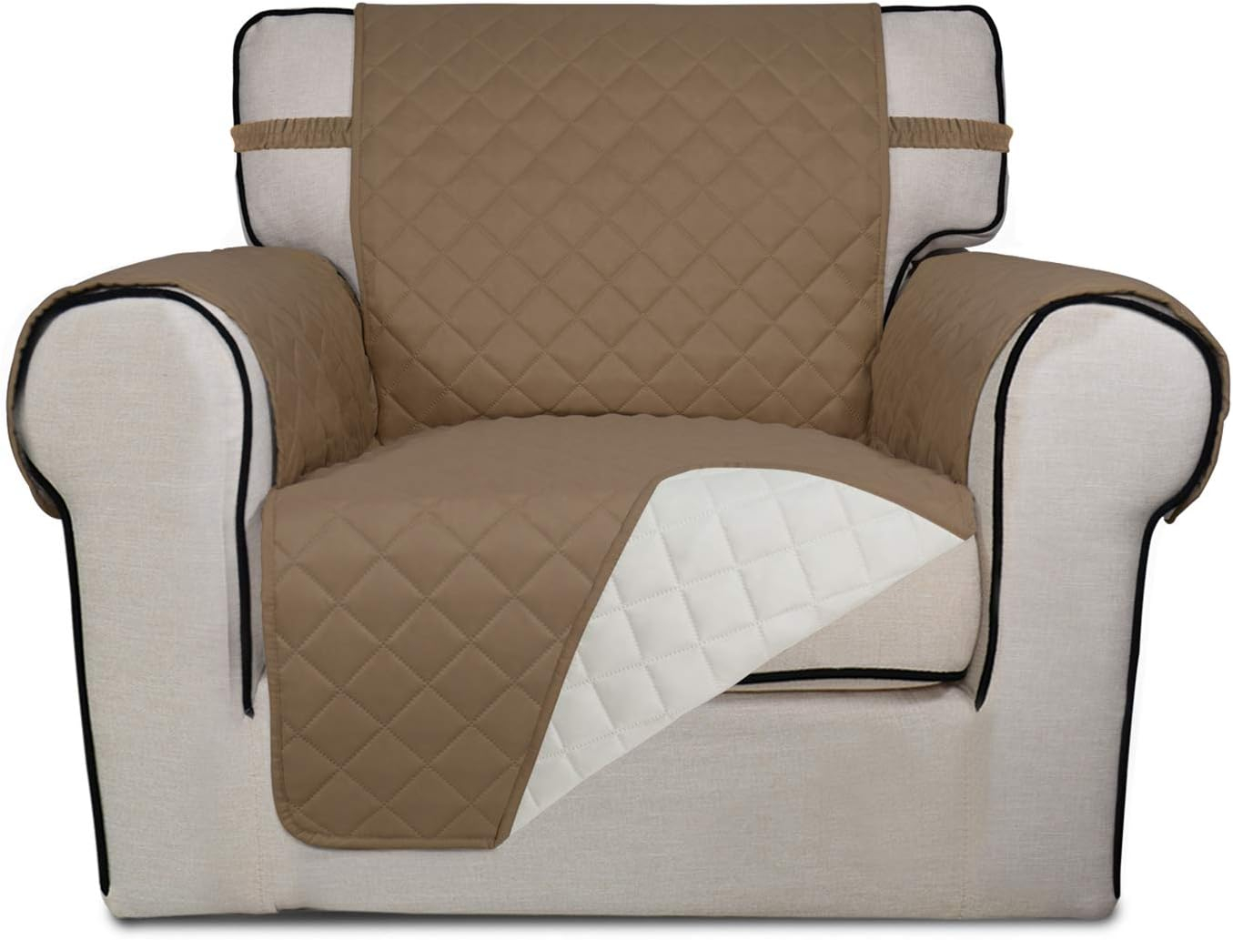 Amazon.com: Purefit Reversible Quilted Sofa Cover, Water Resistant ... with Washable Removable Sofa Covers For Kids