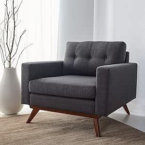 Amazon.com: Safavieh Couture Home Gneiss Mid-Century Modern Slate Grey ... intended for Safavieh Couture Gneiss Modern Linen Sofa Slate/Grey