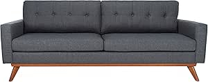 Amazon.com: Safavieh Couture Home Gneiss Mid-Century Modern Slate Grey ... pertaining to Safavieh Couture Gneiss Modern Linen Sofa Slate/Grey