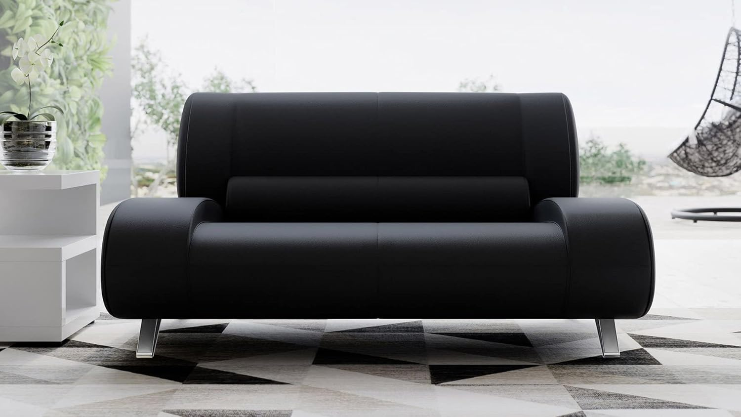 Amazon.com: Zuri Furniture Modern Aspen Black Microfiber Leather ... with Insights into the Craftsmanship of the Modern Aspen Black Microfiber Leather Sofa