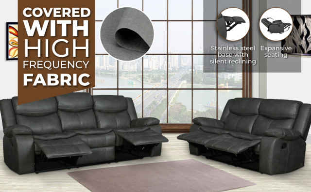 Arlington Leather Air Reclining Sofa - Contemporary - Sofas - By ... inside Enhancing Your Living Space with the Arlington Gray Leather Recliner