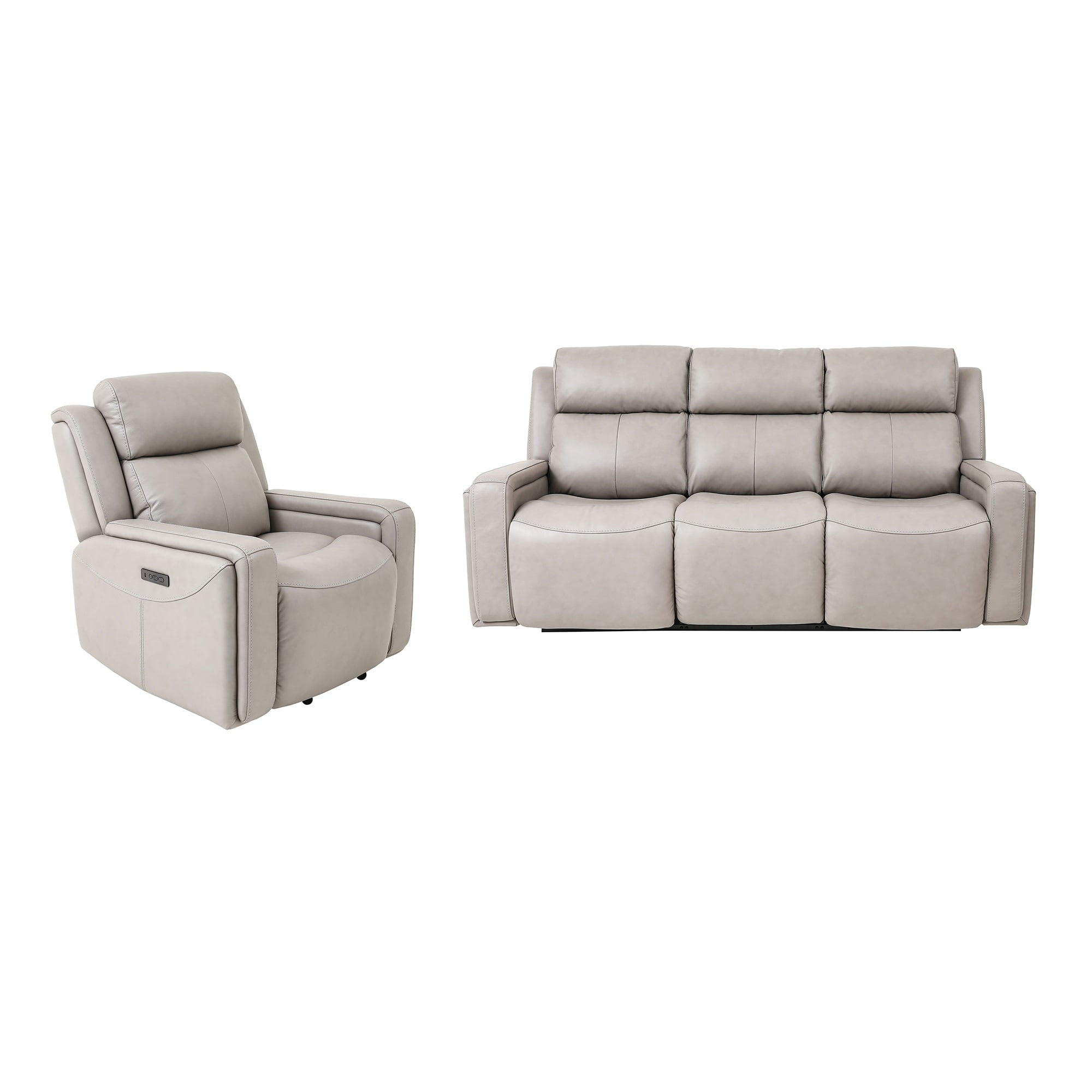 Armen Living Claude Dual Power Headrest And Lumbar Support Reclining 2 ... for Why a Dual Power Reclining Design Elevates Your Living Space
