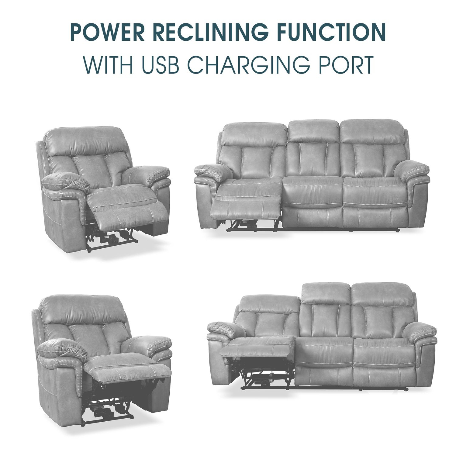 Armen Living Claude Dual Power Headrest And Lumbar Support Reclining 2 ... in Why a Dual Power Reclining Design Elevates Your Living Space