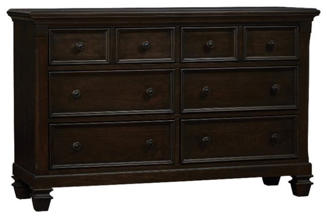 Baby Cache Glendale 6-Drawer Traditional Wood Dresser In Charcoal Brown ... intended for Baby Cache Montana 6-Drawer Traditional Wood Dresser In Espresso