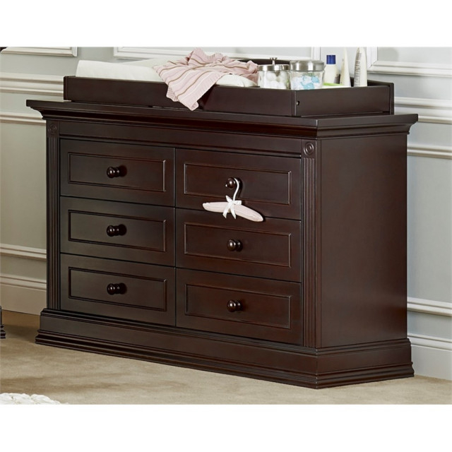 Baby Cache Montana 6-Drawer Traditional Wood Dresser In Espresso ... with regard to A Closer Look at the Baby Cache Montana 6-Drawer Dresser's Enduring Style