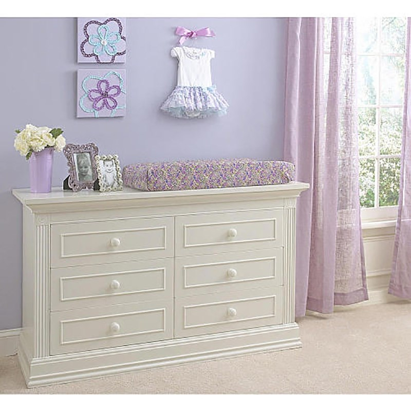 Baby Cache Montana 6-Drawer Traditional Wood Dresser In Glazed White ... for Baby Cache Montana 6-Drawer Traditional Wood Dresser In Espresso