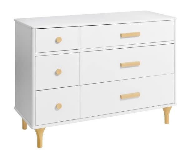 Baby Letto Baby Letto Lolly 6 Drawer Assembled Double Dresser White ... with Lolly 6-Drawer Assembled Double Dresser, White Natural